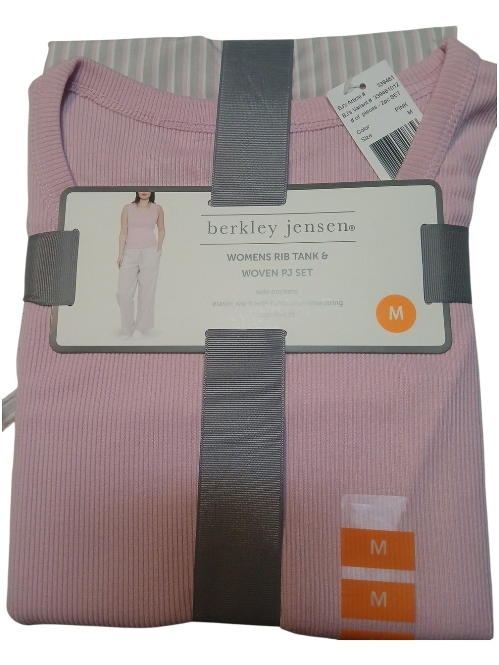 Berkley Jensen - NWT, Ladies PJ Set Ribbed Tank Top & Woven Pants, Breathable,